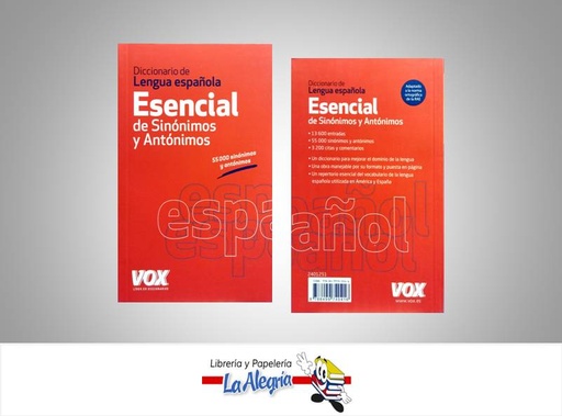 [9788499740416] DICCIONARIO DE LENGUA ESPANOLA ESENCIAL  TEMATICA DICCIONARIOS AUTOR VOX EDITORIAL VOX